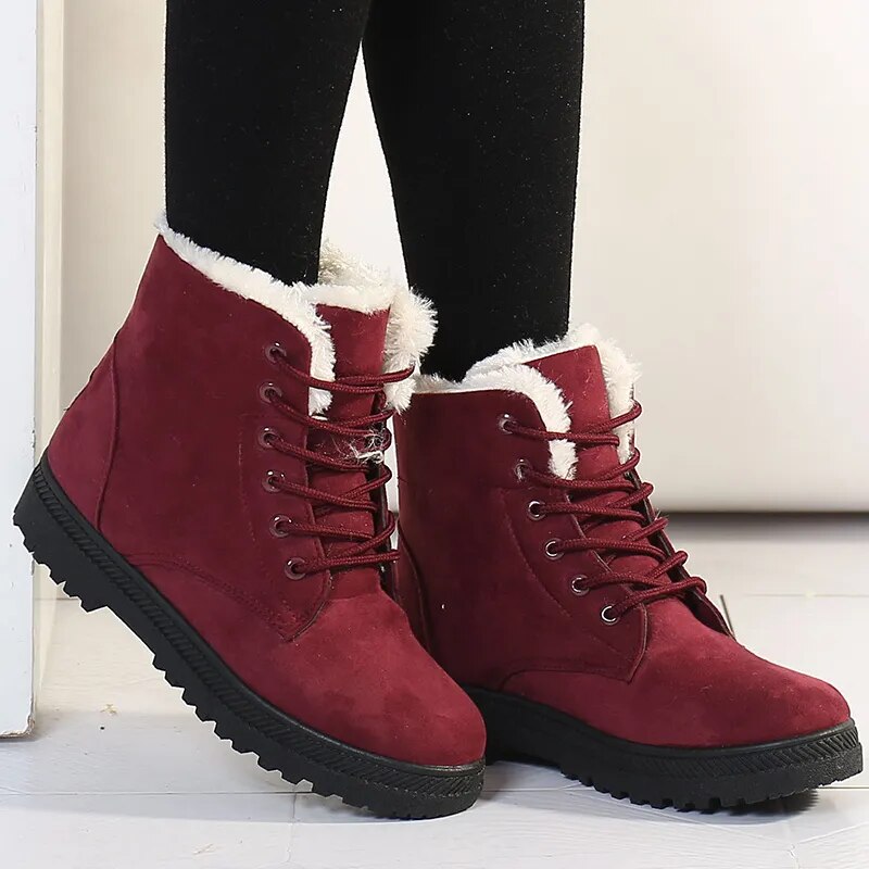 Warmly Bean Boots Comfortable selling Lace-up Snow Boots