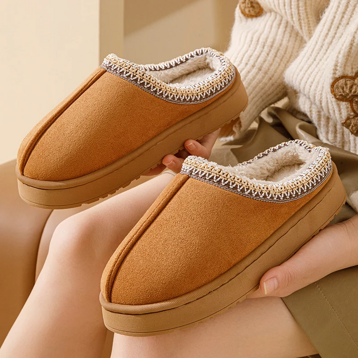 Women Winter Plush Cotton Slippers