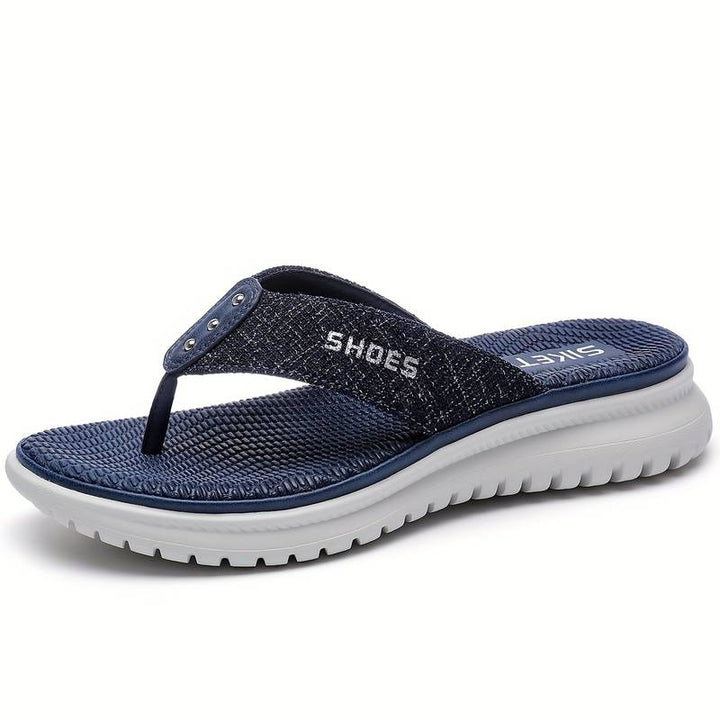 Womens Slip-On Wedge Flip Flops