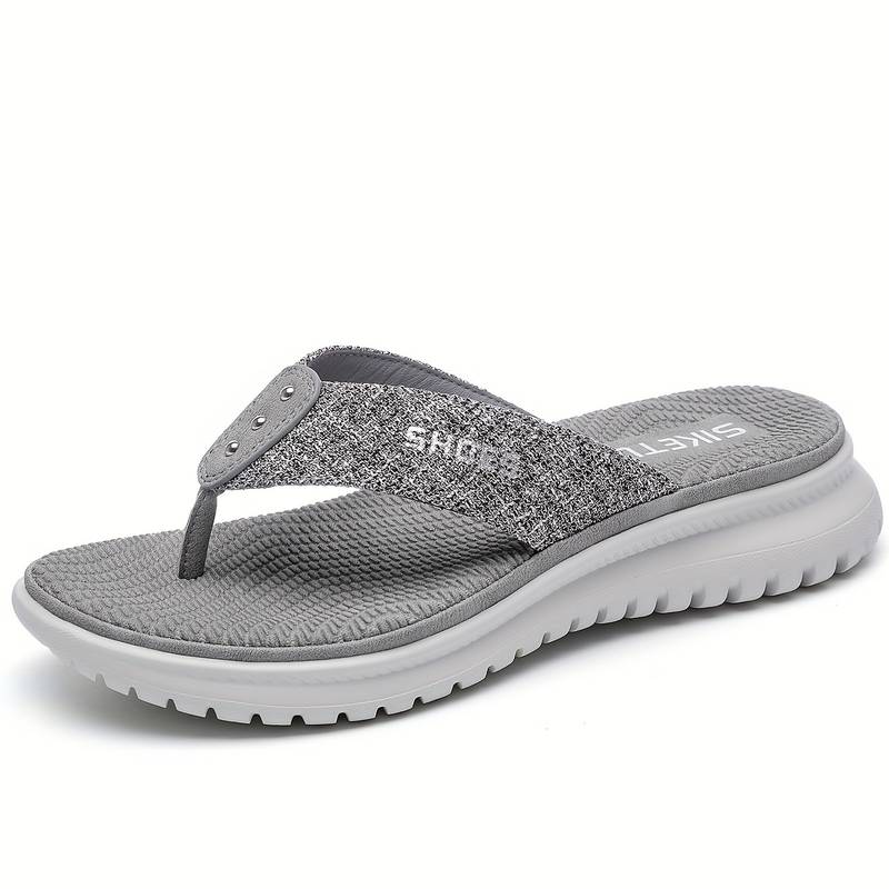 Womens Slip-On Wedge Flip Flops