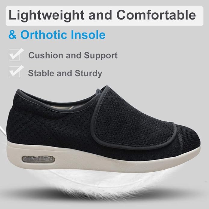 Orthopedic Air Cushion Walking Wide Velcro Shoes