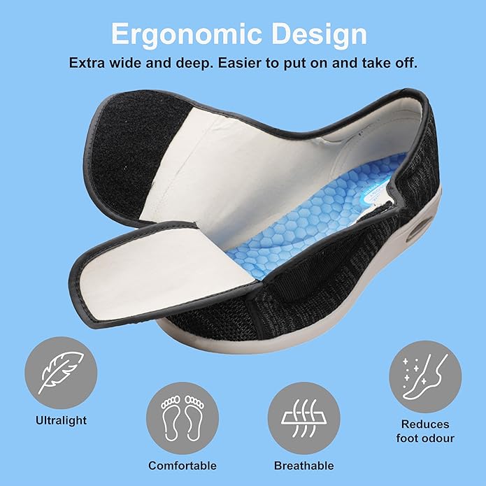 Orthopedic Velcro Air Cushion Walking Wide Shoes