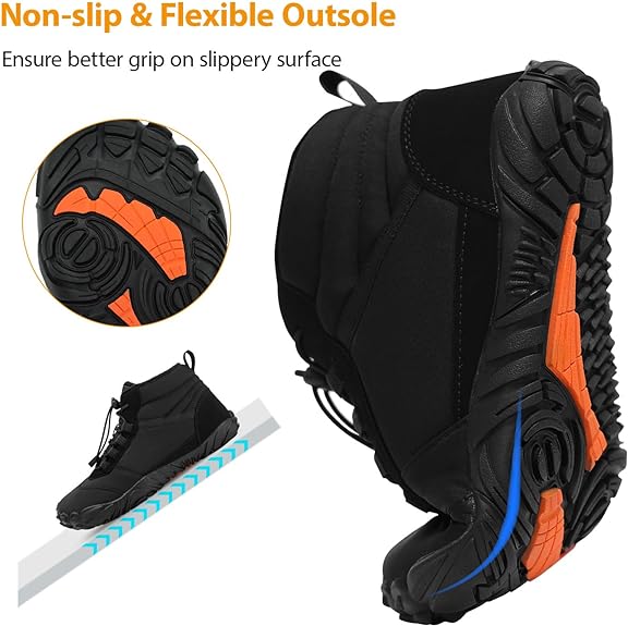 Winter Barefoot Snow Boots With Adjustable Buckle