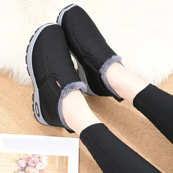 Women's Winter Cotton Boots With Fleece Lining