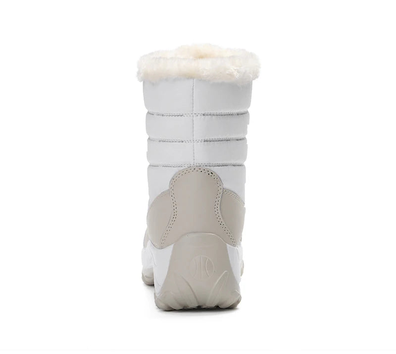 Women's Ankle Fur Lined Lace Up Snow Boots