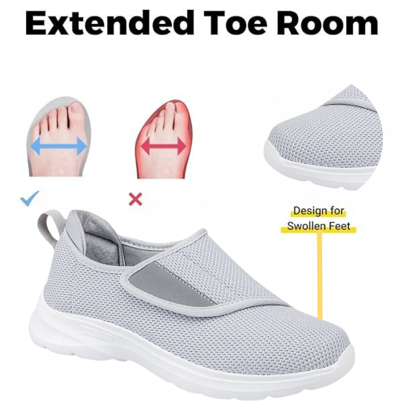 Orthopedic Elderly Velcro Wide Shoes