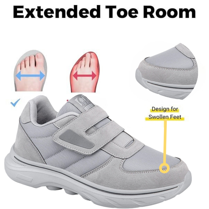 Orthopedic Hook and Loop Wide Shoes