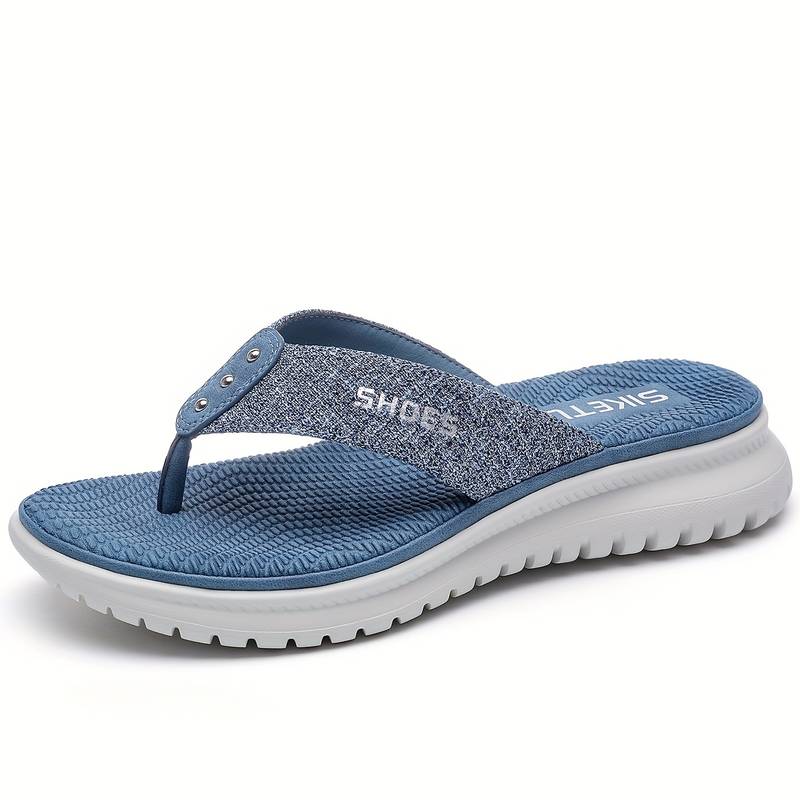 Womens Slip-On Wedge Flip Flops