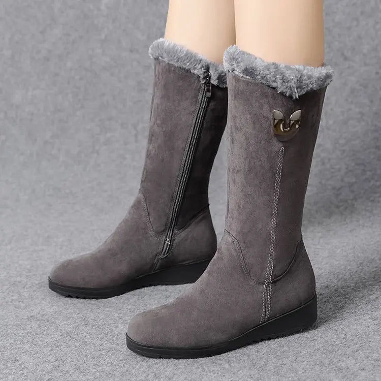 Women's Warm Chelsea High Fur Boots