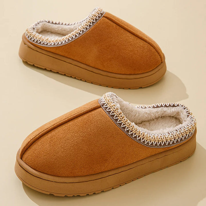 Women Winter Plush Cotton Slippers