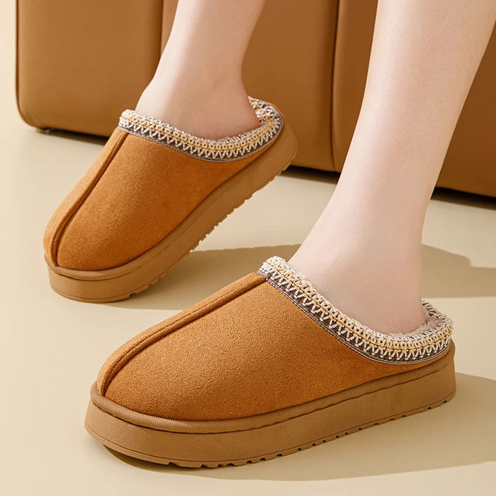 Women Winter Plush Cotton Slippers