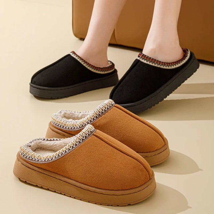 Women Winter Plush Cotton Slippers