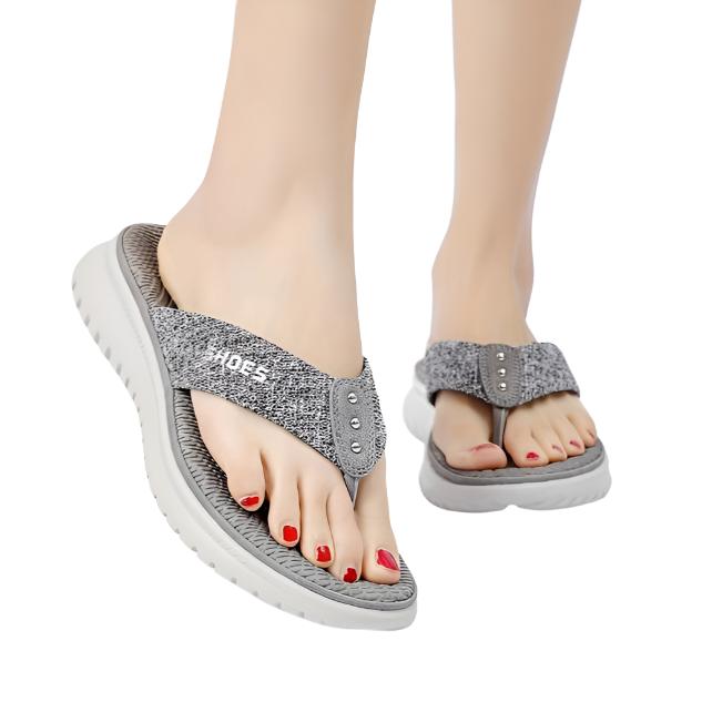 Womens Slip-On Wedge Flip Flops