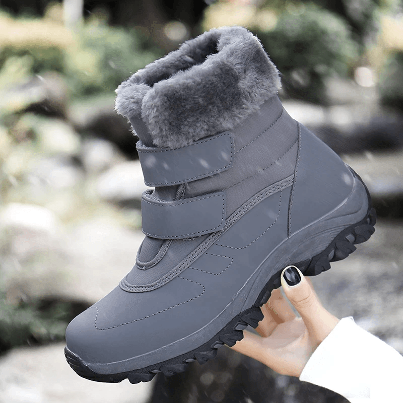 Winter Ankle Snow Boots with Warm Fur Lining - fayybek