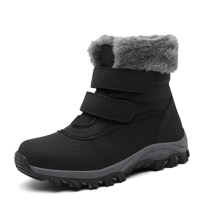 Winter Ankle Snow Boots with Warm Fur Lining - fayybek