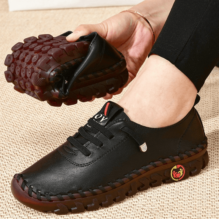 Barefoot Lace Up Flexible Leather Shoe - fayybek