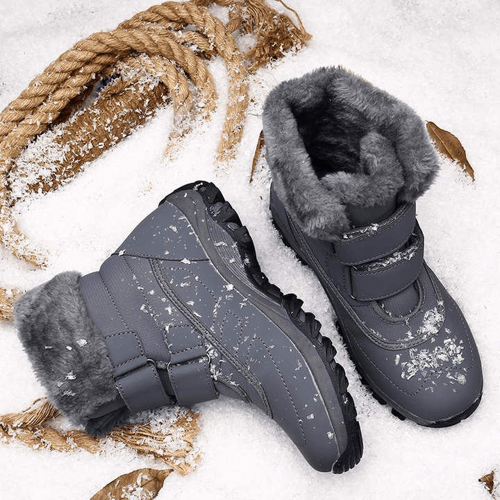 Winter Ankle Snow Boots with Warm Fur Lining - fayybek