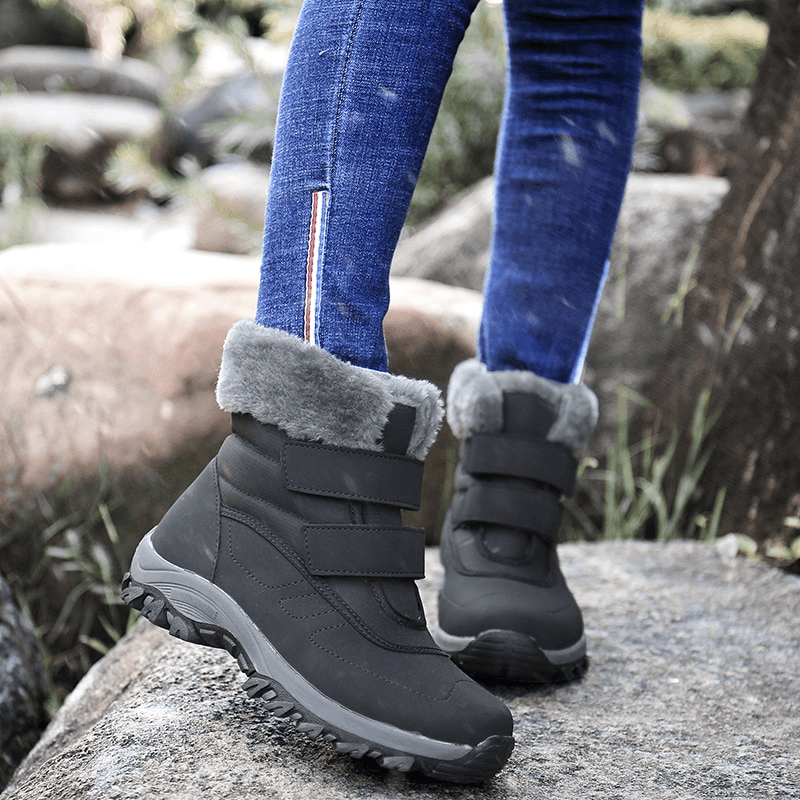 Winter Ankle Snow Boots with Warm Fur Lining - fayybek